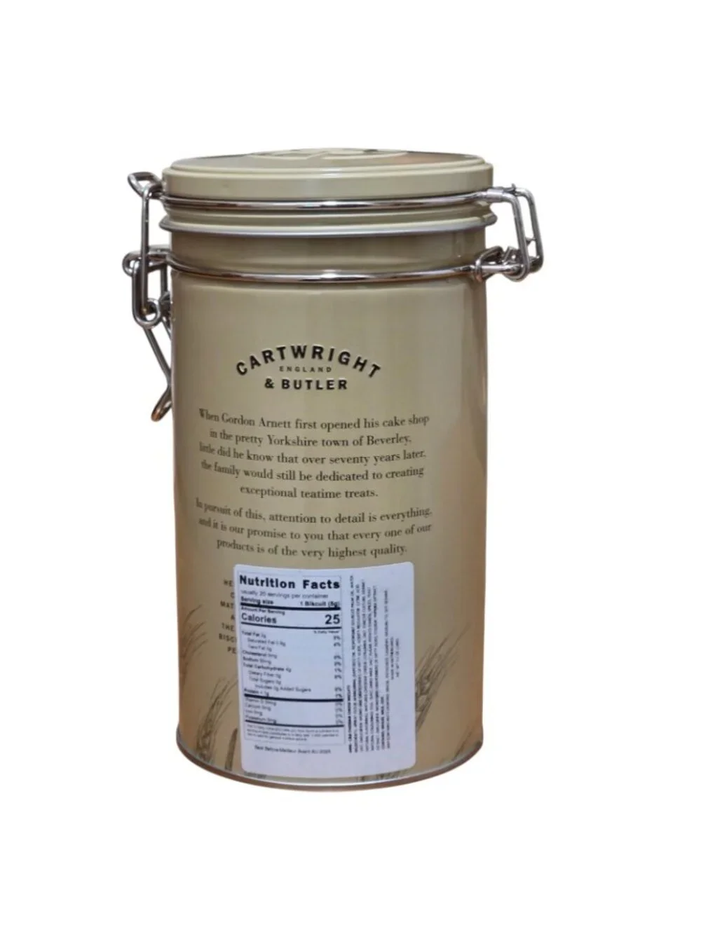 Cartwright & Butler Cheddar Cheese Biscuits Empty Tin 3.5